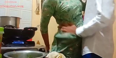 Indian milf is getting fucked in the kitchen instead of making lunch for her