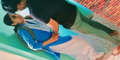 Super-naughty Indian School Nymph MMS Takes on a Thick Innate Man sausage