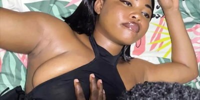 A cool Nigerian pornstarlet moans noisily while getting fucked from behind