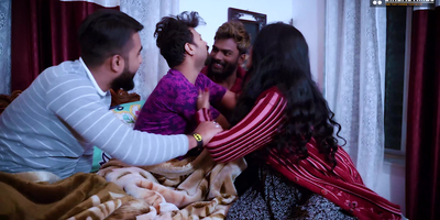 Indian MILF Riya Boudi shares her cheating husband with his 3 buddies, gets a