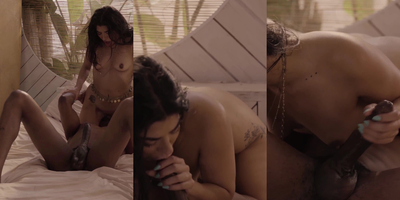 Isiah Maxwell and Jasmine Sherni take turns on a sixty-nine rendezvous with